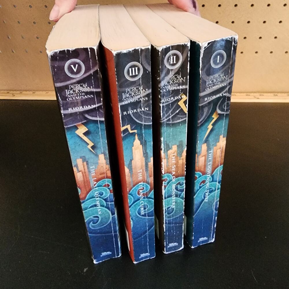 Percy Jackson and the Olympians 4 Book Paperback Set Rick Riordan